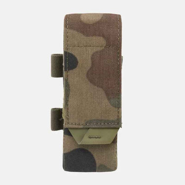 Tourniquet field pouch with PL Woodland camo, two side belt loops and front