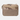 Tan camo A5 notebook cover with front zipper pocket and elastic side cords