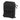 Black admin pouch with front flap, Velcro patch panel and side webbing strap loops