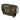 Camouflage utility service case with front zip pocket, hook-and-loop patch panel, side handle.