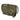 Green-and-brown camo utility service case with front zip pocket, hook-and-loop patch panel, side handle.