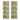 PVC blood type patch set in khaki/olive, with O-, A-, B-, and AB- plus +/-
