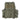 Olive tactical MOLLE vest with front zipper and multiple webbing rows for attachments