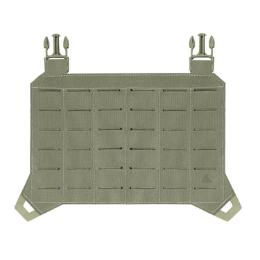 Tactical MOLLE flap panel in Adaptive Green, with top loop tabs and webbing rows