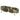 Olive skeletonized cummerbund with two buckle closures and textured fabric panel inserts