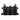 Shotgun shell flap pouch in dark black with three rows of black elastic shell loops