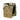Multicam plate carrier with MOLLE front panel, camouflage straps, and side storage panel