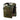 Green camouflage plate carrier with MOLLE front panel, padded shoulder straps, and buckles