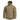 Tan parka with hood, front zipper, and side utility pockets