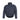 Midnight blue puffer jacket with hood, full zip, stand collar and side pockets