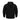 Black anorak jacket with hood and front zip, half-length front view