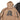 Tan zip-up hoodie with hood, large back Alpha Omega graphic, and side sleeve print