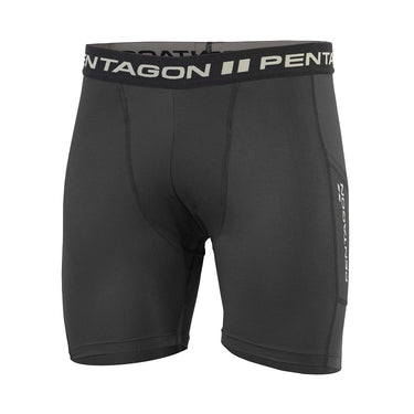 Men's black boxer briefs with wide waistband and side logo stripe