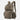 Cordura backpack in tan/brown with front zip pouch, padded straps, and side utility pocket