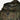 Inside view of camouflage poncho with hood draw cord and printed care label pocket