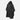 Lightweight poncho with hood, black, snap button front, side cape panels