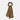 Hooded scarf in tan folded and tied with a gathered neckline opening