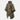 Camouflage poncho with hood, wide cape sleeves, front tie and hanging straps