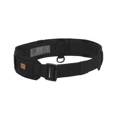 Black bushcraft belt with adjustable webbing and square buckle