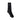 Black crew socks with ribbed texture, Pentagon logo, and gray heel-toe pattern accents