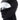 Black balaclava with face opening and side logo lettering on neck panel