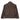 Brown leather jacket with stand collar and adjustable waist tabs at sides