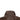 Brown leather hood collar with stitched seam and curved opening
