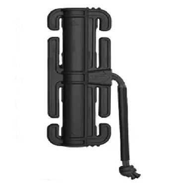 Quick-release buckle set in black with dual side latches and strap connection.