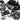 Tactical pistol range bag open view with patterned compartments and black interior panel