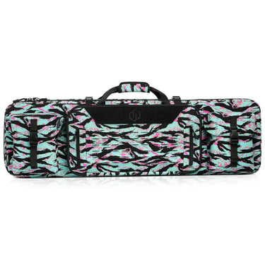 Rifle bag in Miami tiger stripe camo with padded carry handle and top zipper pocket