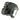 Tactical helmet with attached pouch and front hook-and-loop panel, side mounting straps