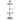 Gray tactical gear stand with side arms and round base