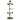 OD green tactical gear stand with side arms and round base