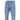 Light blue denim jeans with belt loops and front button closure