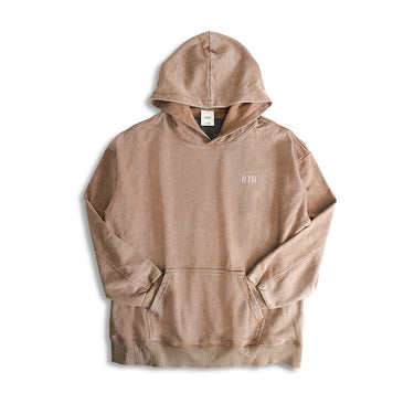 Brown Tiger Force hoodie with front pocket and small chest logo