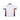 White jersey shirt with navy collar and cuffs, red side panels, short sleeves