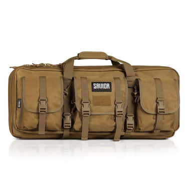 Double rifle bag with padded carry handle, MOLLE webbing, Flat Dark Earth