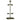 OD green tactical gear rack stand, vertical post with four side clips