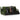 OD green pistol rack with multiple padded slots holding two pistols