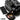 Soft ammo carrier pouch with multiple compartments and padded strap, dark camo