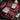 Burgundy hook-backed pouch set with zip closures and clear mesh front pockets.