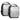 Hook-backed backing pouches, black with textured white panels and side zipper details (2-pack)