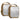 Hook-backed backing pouches, tan and textured white panels with top handles (2-pack)