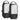 Hook-backed backing pouches, black with textured white panels and front hook-backed patch (2-pack)