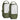 Hook-backed backing pouches, OD green with textured white panels and zip closures (2-pack)