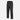 Black urban cargo pants with elastic waistband and knee-length legs.