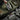 OD green hook-back pouch inside tactical bag, zip top and clear window panel