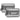 Gray hook-back pouch set with zip top and clear window panel, two-pack