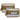 Tan hook-back pouch set with zip top and clear window panel, two-pack