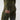 Green camo field pants with side cargo pocket and adjustable belt strap detail